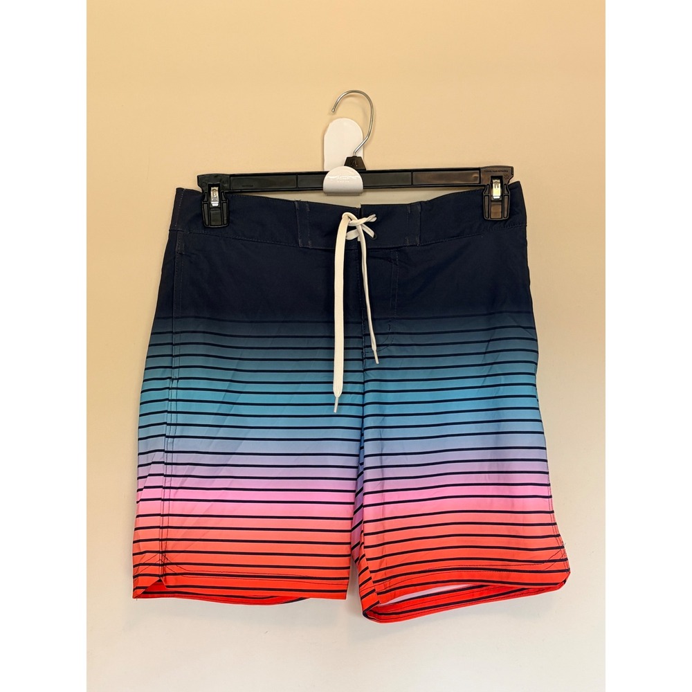 Art Class Multicolor Striped Mesh Lined Board Shorts Swim Trunks Boys 16 NEW NWT